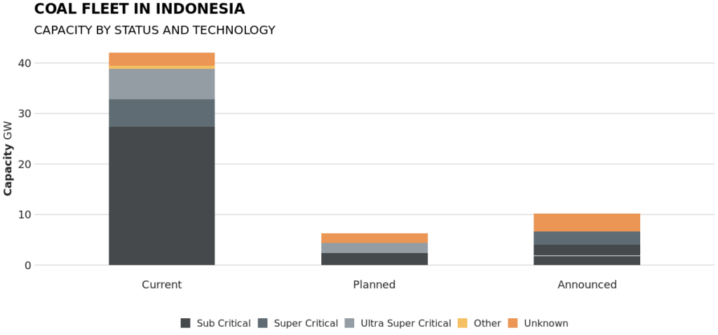Coal fleet in Indonesia graph