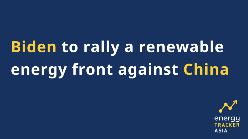 Biden to rally a renewable energy front against China graphic