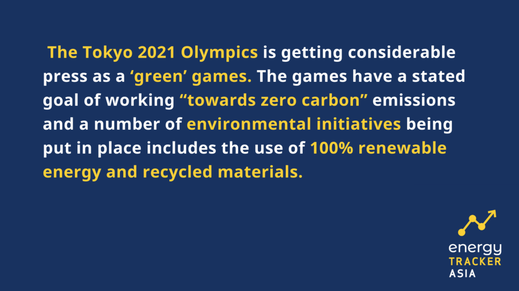 renewable energy, Paris Agreement, Tokyo 2021, Tokyo Olympics, Tokyo Carbon Offset Programme, carbon offset, green sports