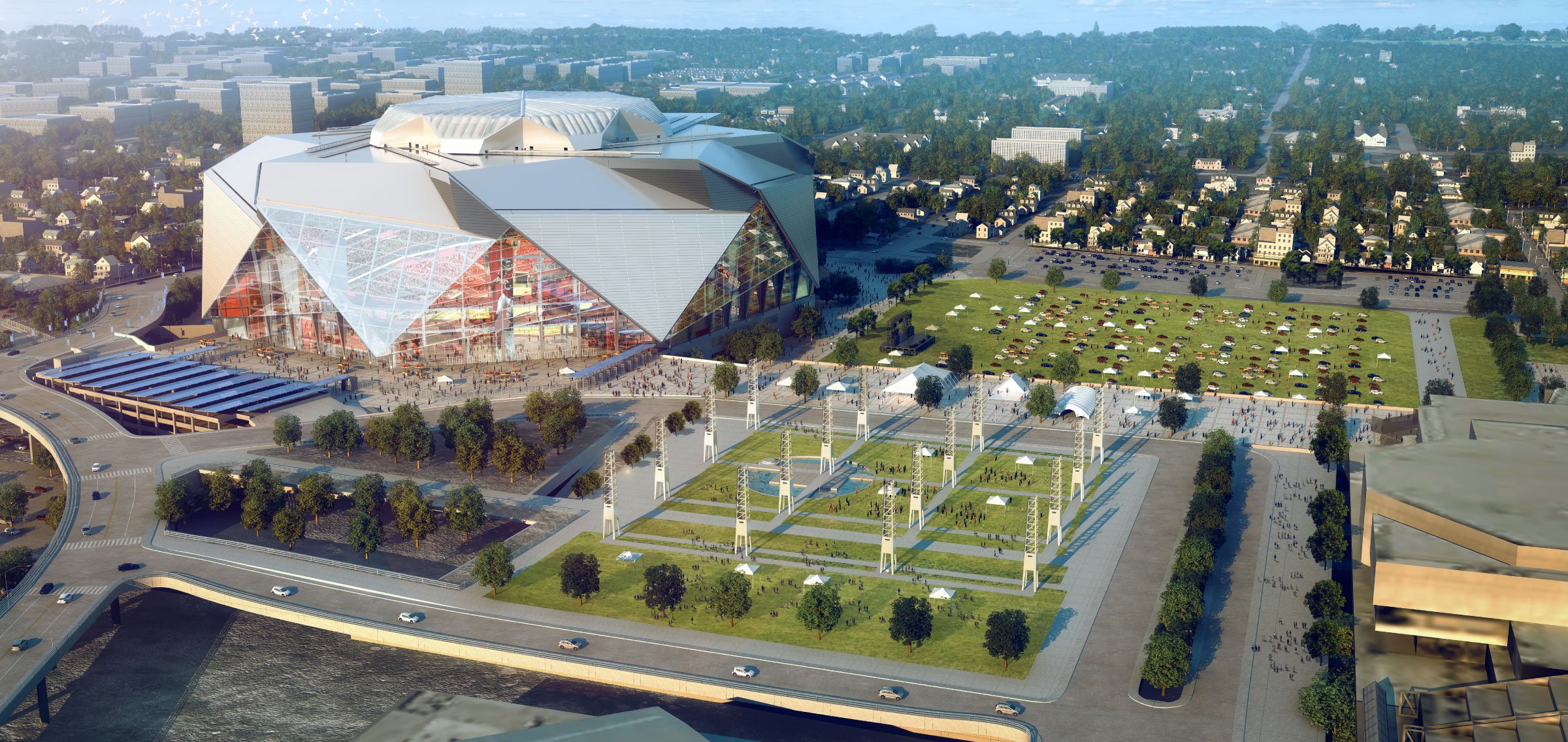 A new stadium in Atlanta, Georgia is pursuing several sustainability certifications.