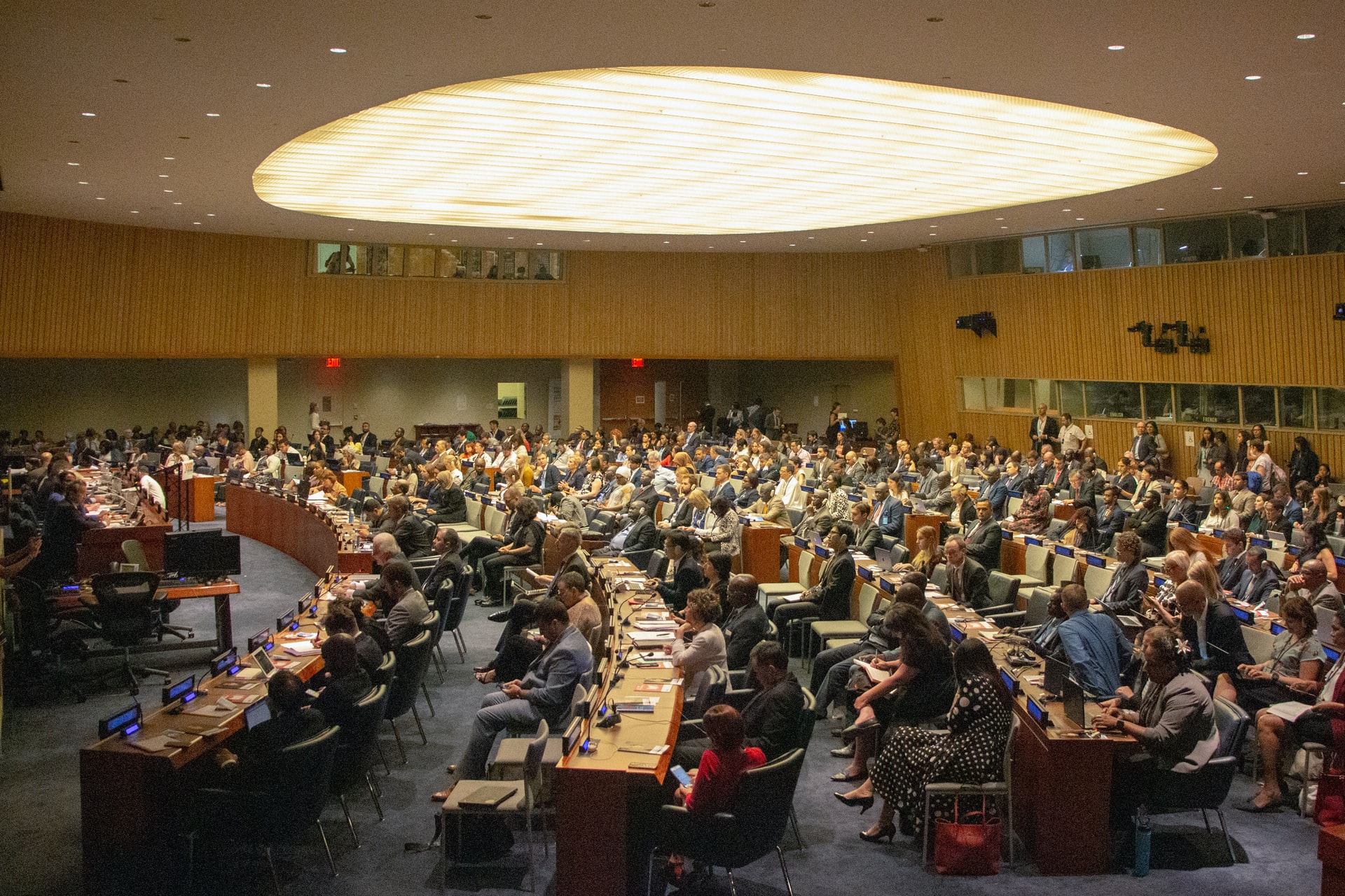 SDG Targets. Delegates from around the world gather at the UN High-level Political Forum on Sustainable Development, 9 July 2019, Photo by Matthew TenBruggencate on Unsplash