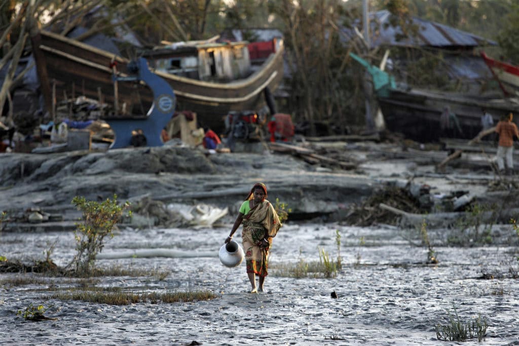 Flooding in Bangladesh is a risk from climate change.