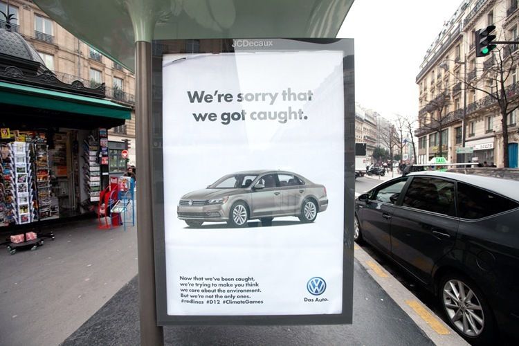 Volkswagen was caught greenwashing.