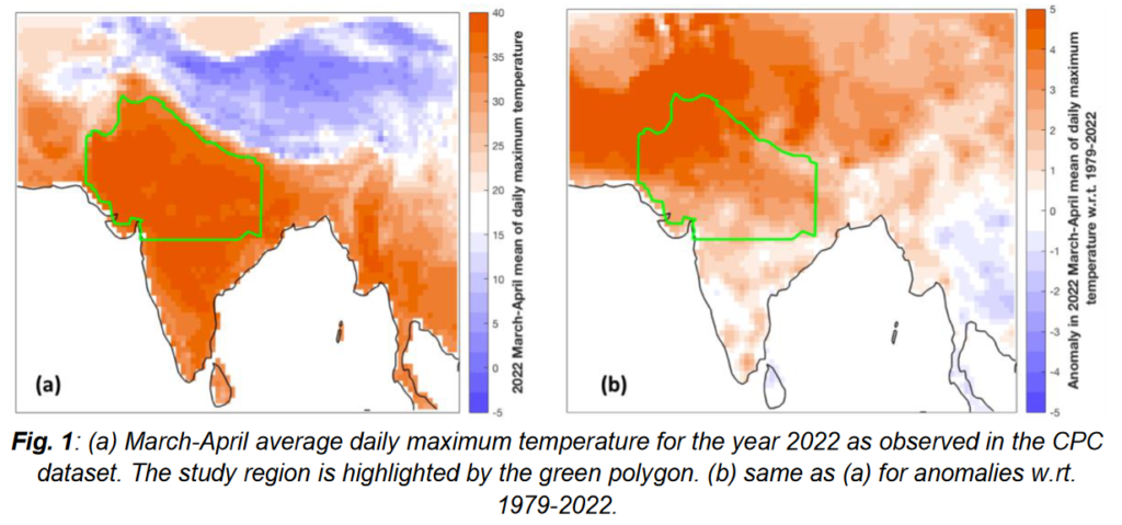 Average Daily Maximum Temperature for 2022, Source: World Weather Attribution