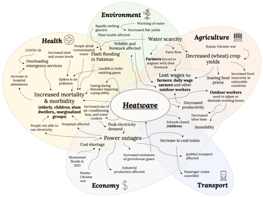 Conceptual Map of Impact Pathways During the Heatwave, Source: World Weather Attribution