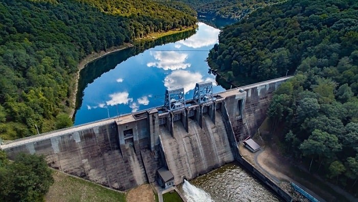 Hydropower dam example in the Philippines.