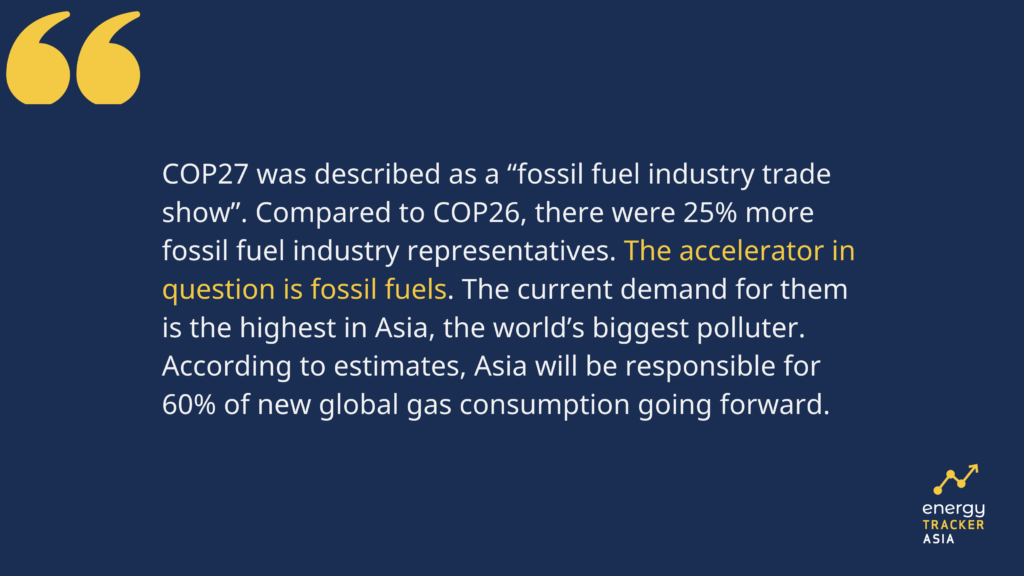 cop27 and natural gas in Asia
