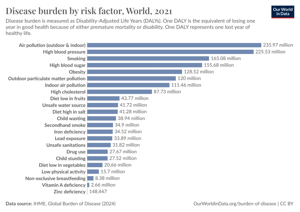 Disease burden risk factors, 2021