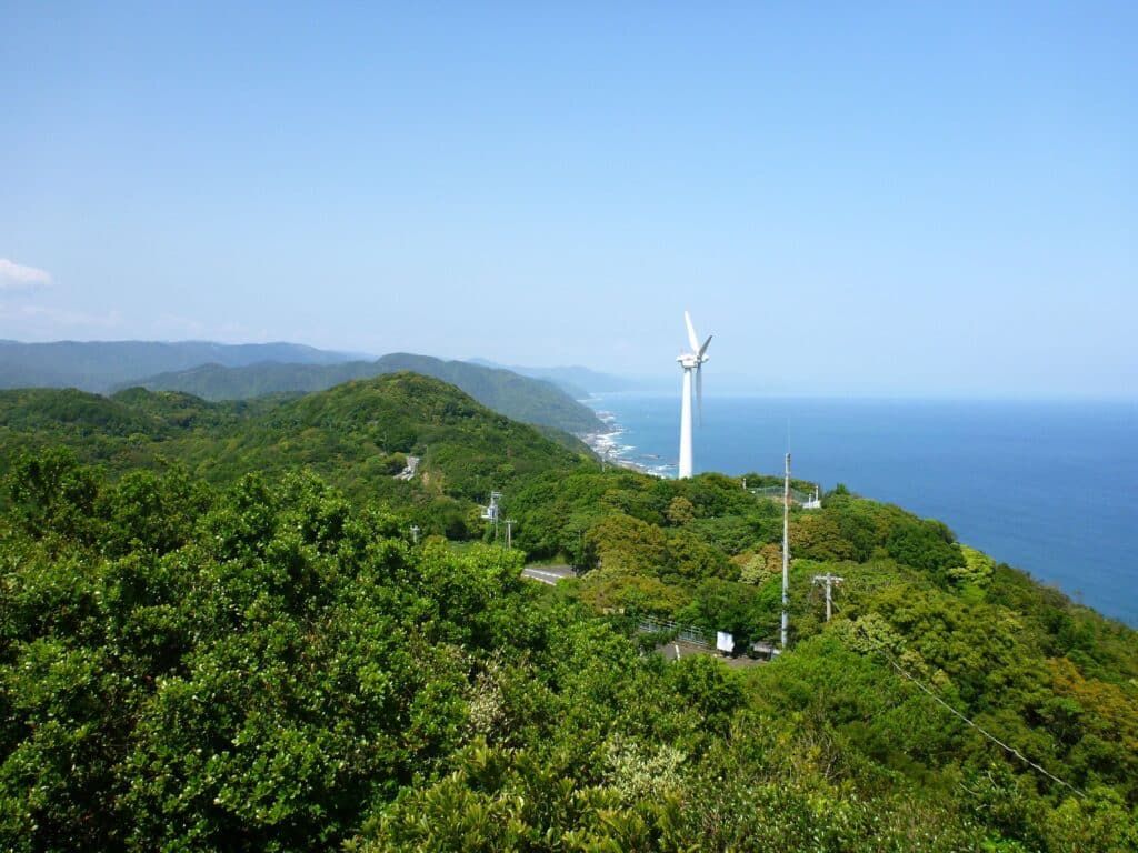Wind turbine at Cape Muroto, Kochi prefecture