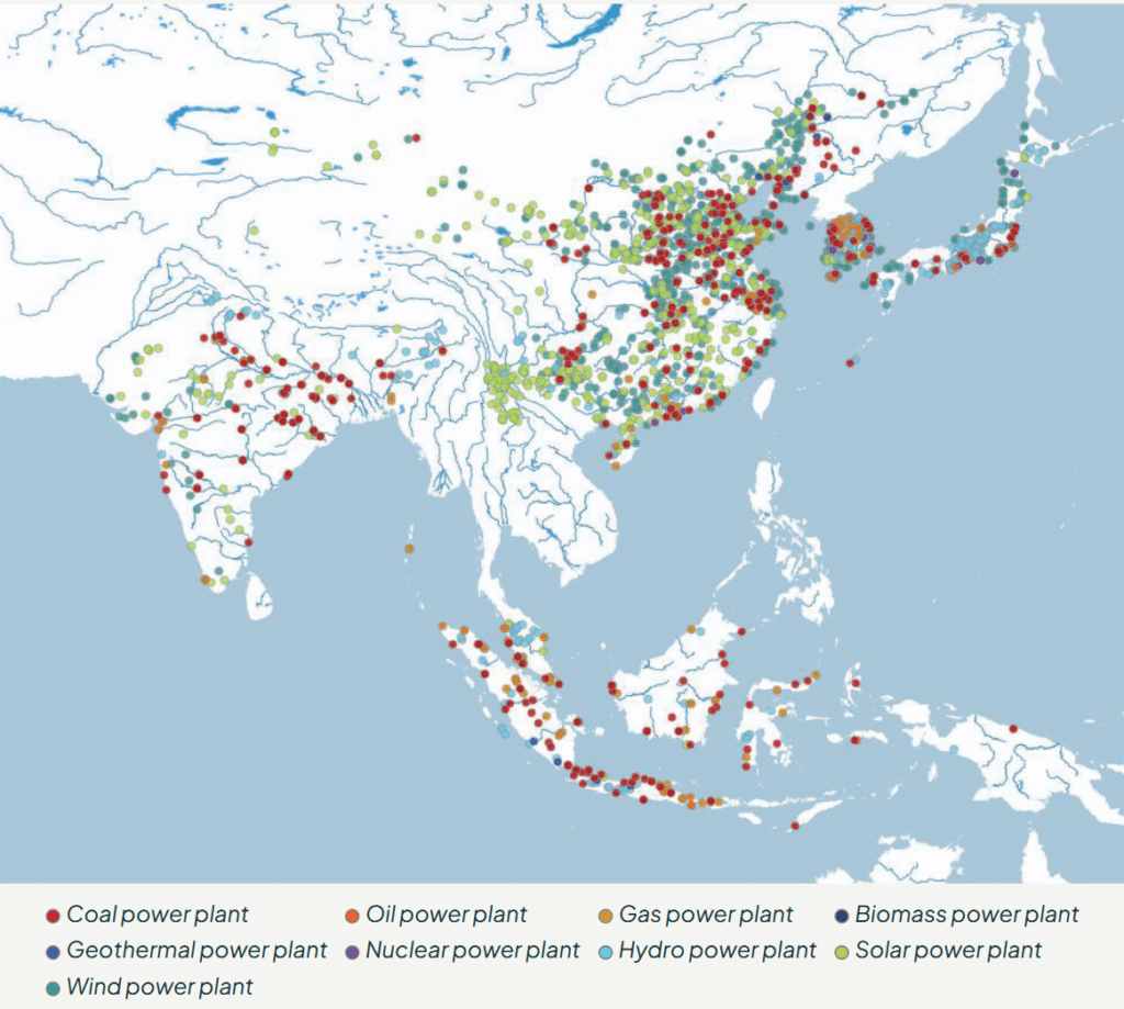 Geographic Distribution of Power Generation Assets for Analysis. Source: AIGCC